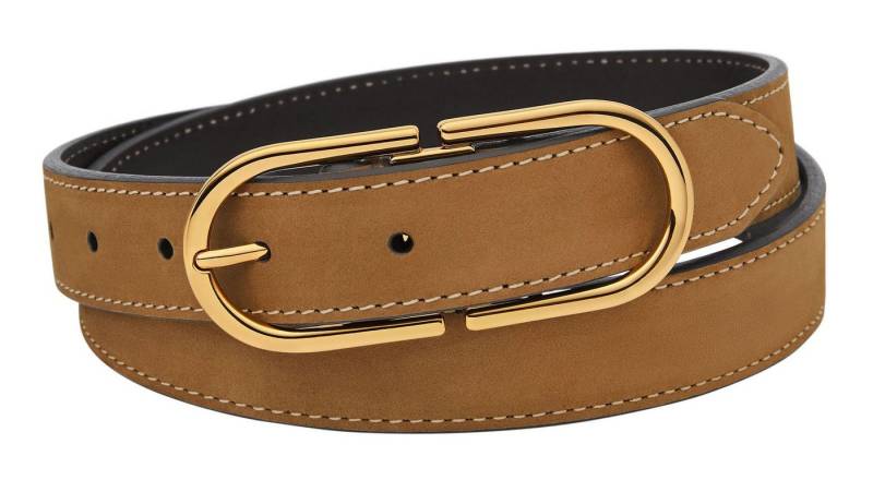 Fossil Synthetikgürtel Double D-Link Belt aus echtem Leder von Fossil
