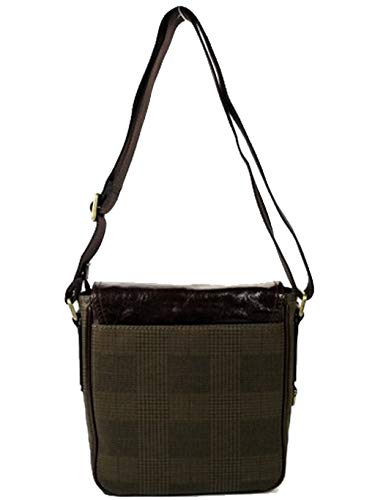 Fossil TRANSIT Grün-Braun Herren Umhängetasche Schultertasche Messenger Leder von Fossil