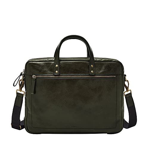 Fossil Tasche für Herren Haskell Öko-Leder Arbeitstasche mit Doppelreißverschluss, MBG9342302 – 40,64 cm L x 7,62 B x 30,48 H von FOSSIL