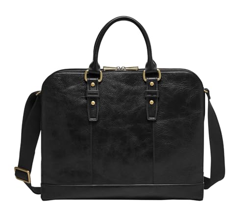 Fossil Tasche für Männer Dillon, Eco Leder / Eco Leder, Polyester Gurtband Trim Messenger schwarz 40,7 cm L x 8,9 cm B x 34,3 cm H MBG9563001 von FOSSIL