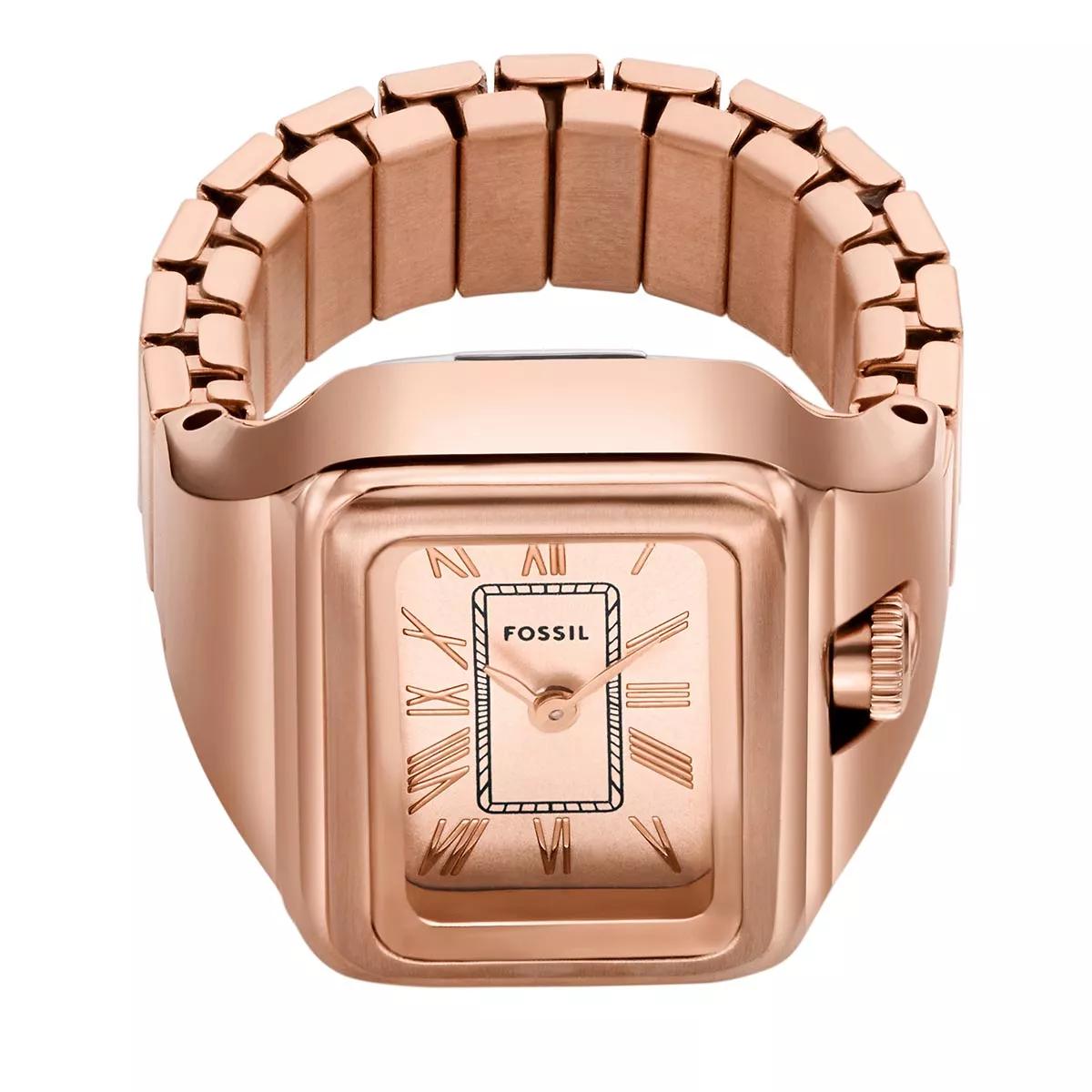 Fossil Uhr - Raquel Watch Ring Two-Hand Rose Gold-Tone Stainles - Gr. unisize - in Gold - für Damen von Fossil