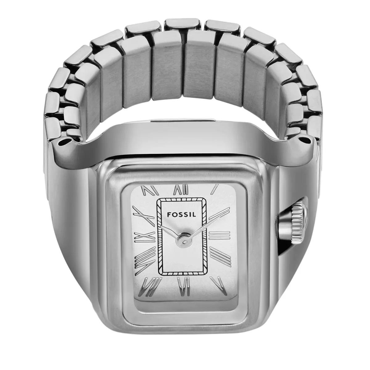 Fossil Uhr - Raquel Watch Ring Two-Hand Stainless Steel - Gr. unisize - in Silber - für Damen von Fossil