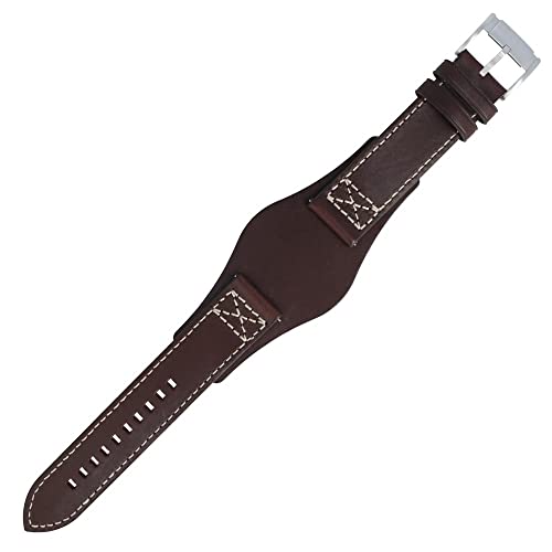 FOSSIL Uhrenarmband 22mm Leder Braun Silber - CH-2599 | LB-CH2599 von FOSSIL