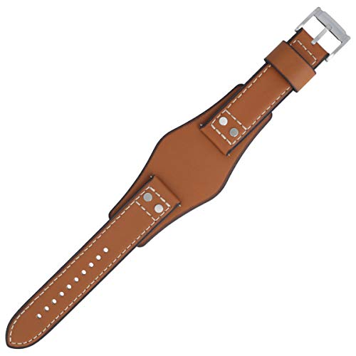 FOSSIL Uhrenarmband 22mm Leder Braun Silber - CH-2986 | LB-CH2986 von FOSSIL
