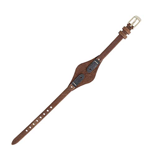 Fossil Uhrenarmband 8mm Leder Braun Gold - ES-3264 | LB-ES3264 von Fossil