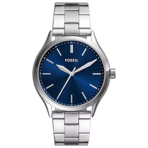 Fossil Unisex Analog Quarz Uhr mit Edelstahl Armband BQ2860 von Fossil