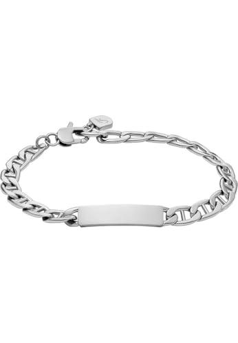 Fossil Unisex-Armband Drew gravierbare Schmuckplatte Edelstahl, JF04823040 von FOSSIL