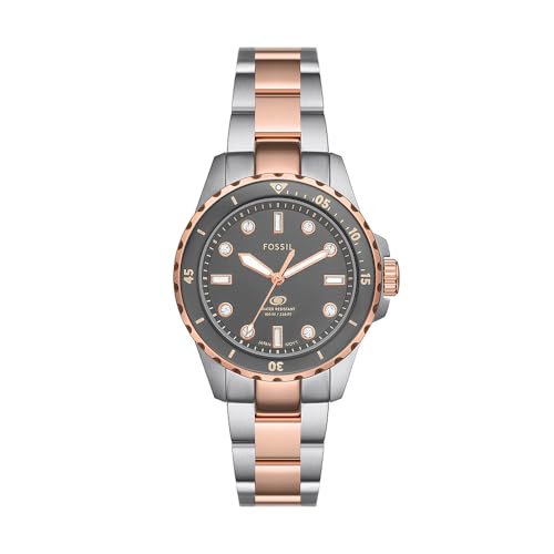 Fossil Damenuhr Blue Dive 36mm Multicolor-Edelstahl, ES5348 Fossil Damenuhr Blue Dive 36mm Multicolor-Edelstahl, ES5348 von Fossil