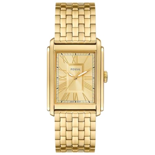 Fossil Carraway Uhr für Herren, Quarz-Dreizeigerwerk mit Leder- oder Edelstahlarmband von FOSSIL