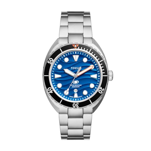 Fossil Herrenuhr Breaker 42mm Silberner Edelstahl, FS6064 von FOSSIL