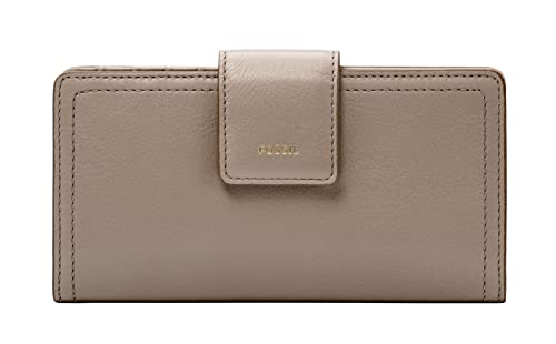 Fossil Geldbörse für Frauen Logan, Eco Leder/Polyurethan Trim Tab Clutch grau 17.1cm L x 1.9cm B x 8.9cm H SL7830788 von Fossil