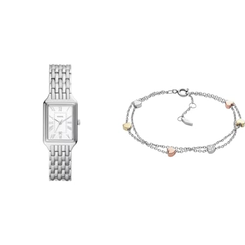 Fossil Women's Watch and Bracelet, Silver- Tone Stainless Steel, Set von Fossil