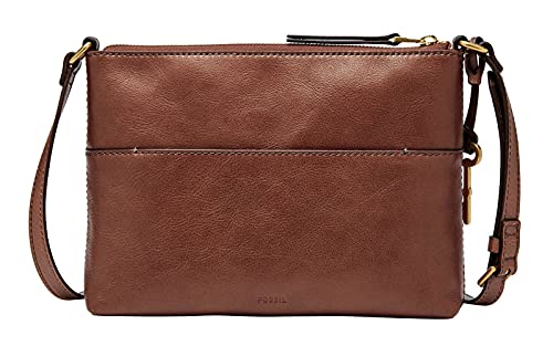 Fossil Tasche für Frauen Fiona, Eco Leder/Polyurethan Trim Crossbody braun 25,1 cm L x 4,8 cm B x 19 cm H ZB7668200 von Fossil