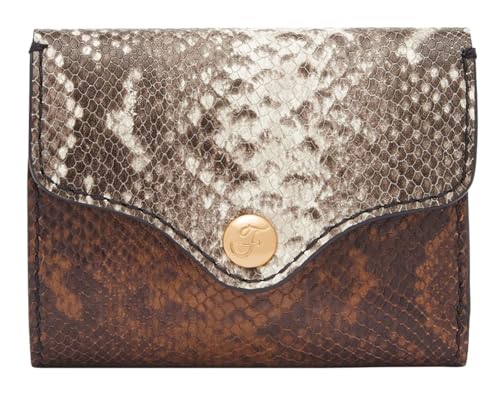 Fossil Brieftasche für Damen – Kartenmäppchen Heritage geprägt Leder Python-Optik, SL8283874 – 9,8 cm L x 1,3 cm B x 7 cm H von Fossil