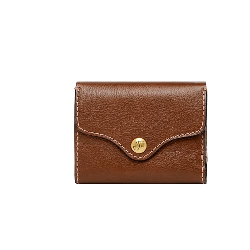 Fossil Brieftasche für Frauen Heritage, Leder Trifold braun L 9,8 cm, B 2,2 cm, H 8 cm SL8231200 von Fossil