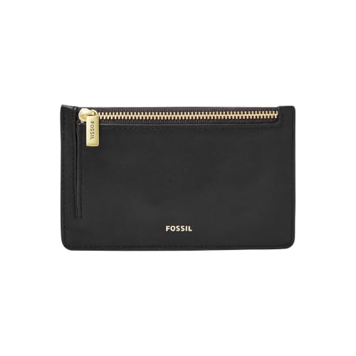 Fossil Brieftasche für Frauen Logan, Leder/Polyurethanbesatz Kartenetui schwarz 13,8 cm L x 0,4 cm B x 8,5 cm H SL7925001 von FOSSIL