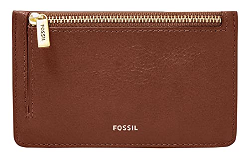 Fossil Brieftasche für Frauen Logan, Leder/Polyurethanbesatz Kartenetui braun 13,8 cm L x 0,4 cm B x 8,5 cm H SL7925200 von Fossil