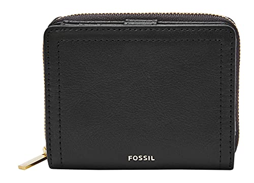 Fossil Geldbörse für Frauen Logan, Leder Multifunktion schwarz 11,1 cm L x 2,5 cm B x 8,9 cm H SL7923001 von Fossil