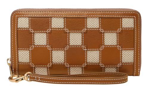 Fossil Geldbörse für Damen – Logan Eco Leder Zip Around Clutch, SL8267186 – 19,68 cm L x 1,9 cm B x 10,16 cm H von Fossil