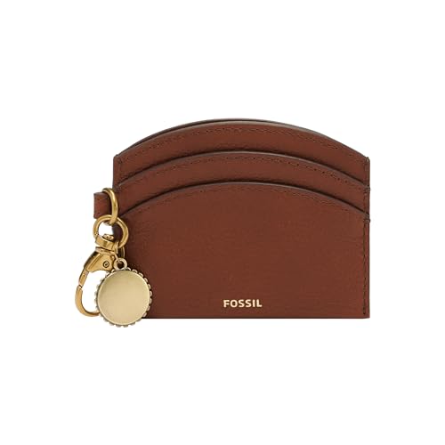 Fossil Brieftasche für Damen Polly, Eco Leder/Polyurethan Trim Kartenetui braun 10,5 cm L x 0,5 cm B x 8,5 cm H SL6455200 von Fossil