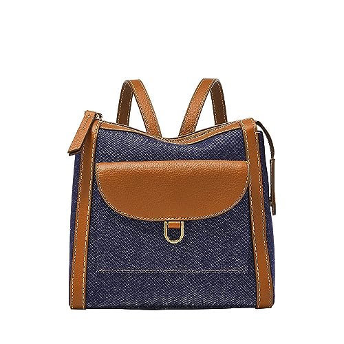 Fossil Damentasche Parker, Baumwoll-Denim Mini-Rucksack für Damen, L: 20,3 cm, B: 8,3 cm, H: 20,3 cm, ZB1922423 von Fossil