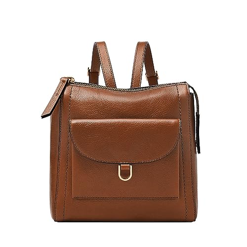 Fossil Damentasche Parker, LiteHide braune Mini-Rucksack aus Leder, L: 20,3 cm, B: 8,3 cm, H: 20,3 cm, ZB1921200 von Fossil