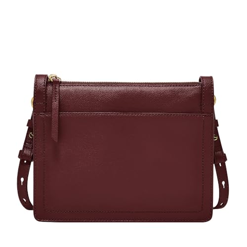 Fossil Damentasche Taryn, rote Leder Crossbody Tasche, L: 24,1 cm, B: 5,7 cm, H: 18,4 cm, ZB1894243 von Fossil