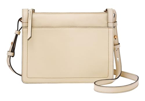 Fossil Damentasche Taryn weisse Crossbodytasche aus Leder, L: 24,1 cm, B: 5,7 cm, H: 18,4 cm, ZB1894105 von Fossil