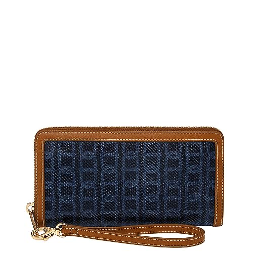Fossil Zip Around Clutch für Damen Logan beschichtet PVC Textil, SL10008469 von FOSSIL