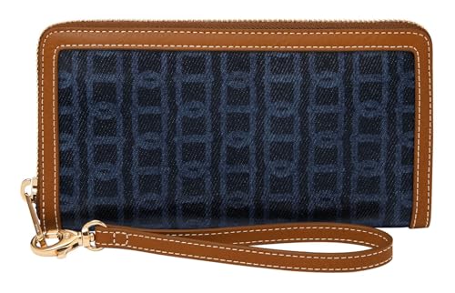 Fossil Zip Around Clutch für Damen Logan beschichtet PVC Textil, SL10008469 von Fossil