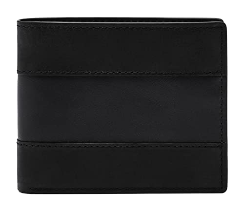 Fossil Geldbörse für Herren Everett, Leder Bifold schwarz 11,5 cm L x 2,5 cm B x 8,9 cm H ML4397001 von Fossil