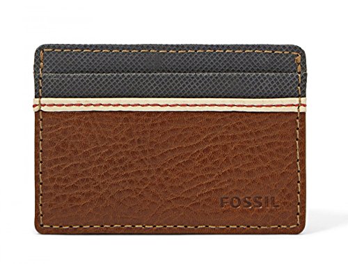 Fossil Geldbörse für Männer Elgin, 100% Leder Kartenetui braun 10 cm L x 0,6 cm B x 7 cm H ML3311200 von Fossil