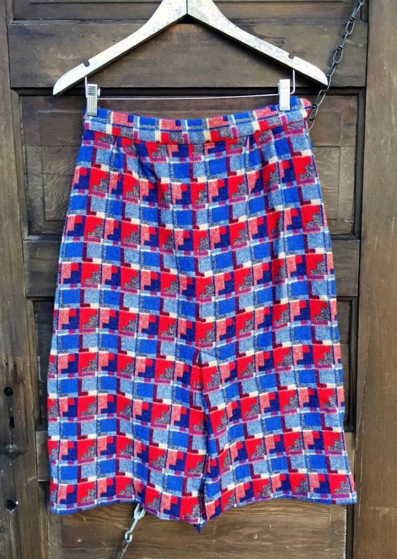 Vintage 60Er/70Er Jahre Handgemachte High Waisted Wolle Hahnentritt Bleistiftrock von FossilizedFeather