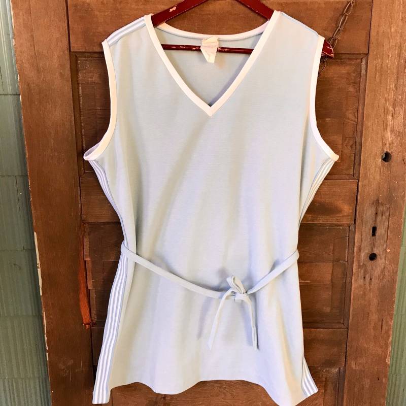 Vintage 60Er Jahre Sportliches Mod Himmelblaues Minikleid Von Montgomery Ward Größe Extra Large von FossilizedFeather