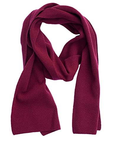 Foster-Natur, Damen/Herren Merino Schal glatt, 100% Wolle (Bordeaux) von Foster-Natur