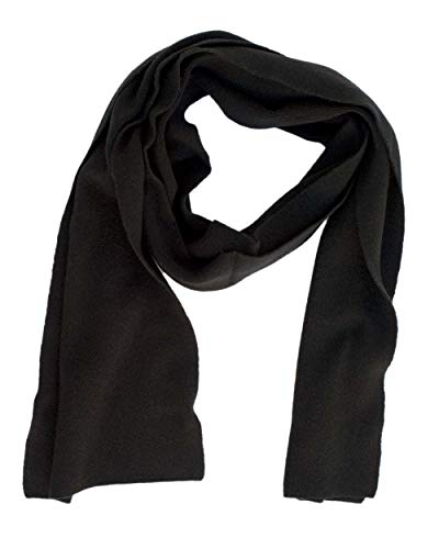 FosterNatur, Damen/Herren Merino Schal glatt, 100% Wolle (Schwarz) von FosterNatur