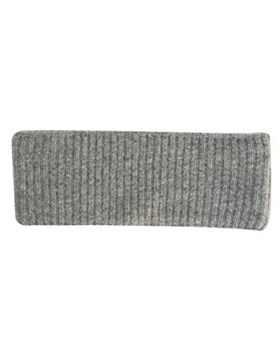 FosterNatur, Merino Stirnband Rippe mit Baumwollfutter, 100% Wolle (Grau) von FosterNatur