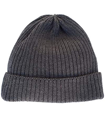 FosterNatur, Merino Strickmütze, 100% Wolle (Anthrazit) von FosterNatur