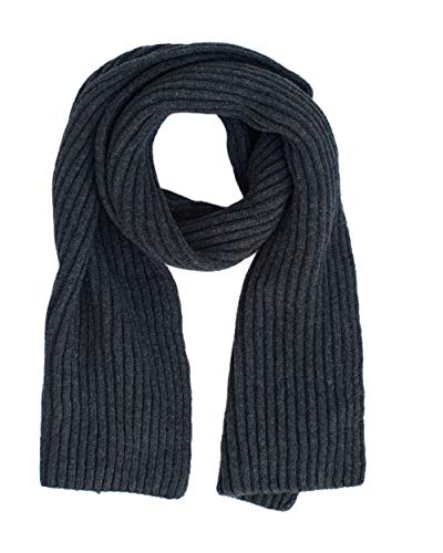 Foster-Natur, Damen/Herren Schal Dickripp, 100% Wolle (Anthrazit) von FosterNatur