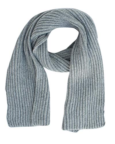 Foster-Natur, Damen/Herren Schal Dickripp, 100% Wolle (Grau) von FosterNatur