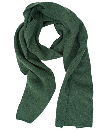 FosterNatur, Damen/Herren Merino Schal glatt, 100% Wolle (Grün) von FosterNatur