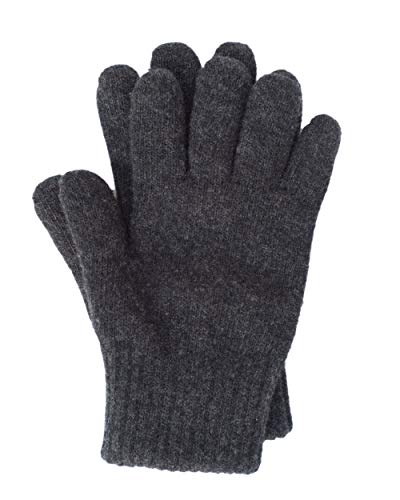 FosterNatur, Damen/Herren dicke Fingerhandschuhe, 100% Wolle (7, Anthrazit) von FosterNatur