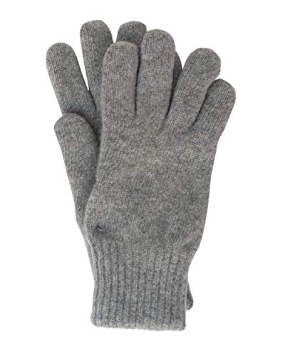 FosterNatur, Damen/Herren dicke Fingerhandschuhe, 100% Wolle (8, Grau) von FosterNatur
