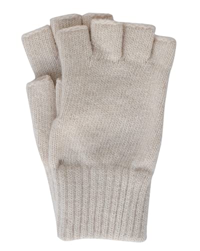 FosterNatur, Damen Fingerlose Wollhandschuhe, 100% Merino (´Beige, Gr. 8) von FosterNatur