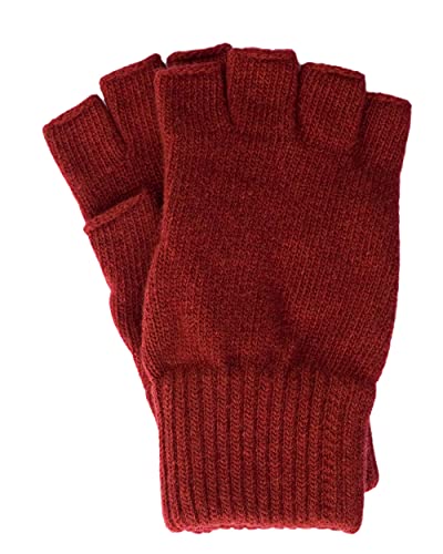 FosterNatur, Herren Handschuhe Fingerlos, 100% Wolle (9,5, Russet Red) von FosterNatur