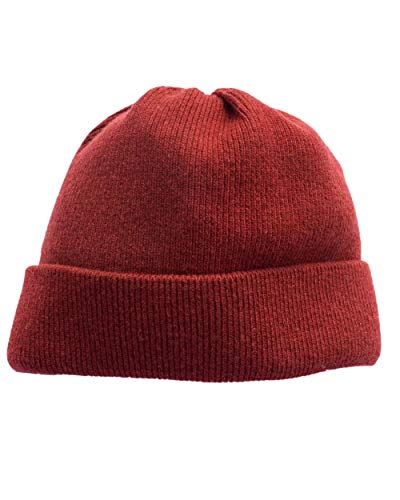 FosterNatur, Merino Damen/Herren Strickmütze, 100% Wolle (Russet red) von FosterNatur