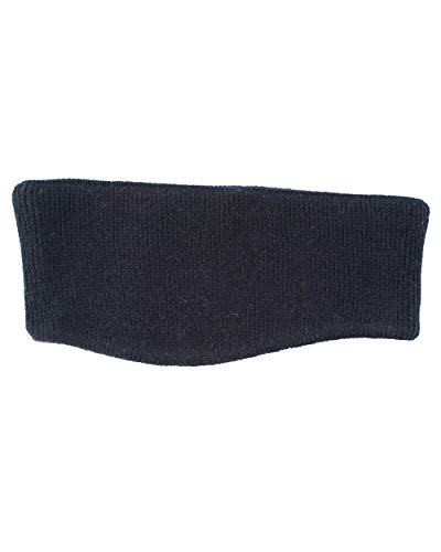 FosterNatur, Merino Stirnband mit Ohr, 100% Wolle (Baumwollfutter) (Schwarz) von FosterNatur