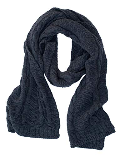 FosterNatur, Merino Zopfschal, 100% Wolle (Anthrazit) von FosterNatur