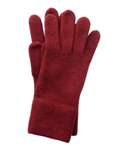 FosterNatur , Damen Handschuhe Fingerhandschuhe Winterhandschuhe, 100% Wolle extrafine (Russet red, Gr. 6) von FosterNatur
