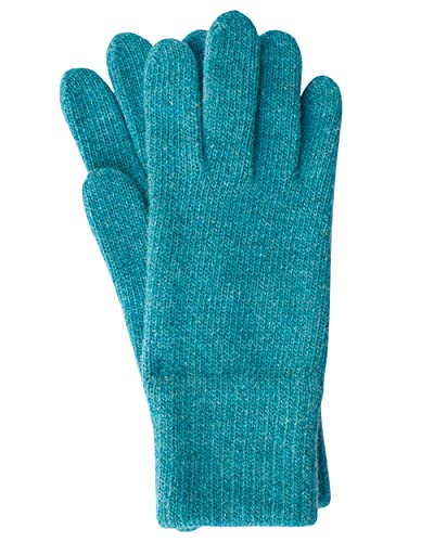 FosterNatur , Damen Handschuhe Fingerhandschuhe Winterhandschuhe, 100% Wolle extrafine (Türkis, Gr. 6) von FosterNatur